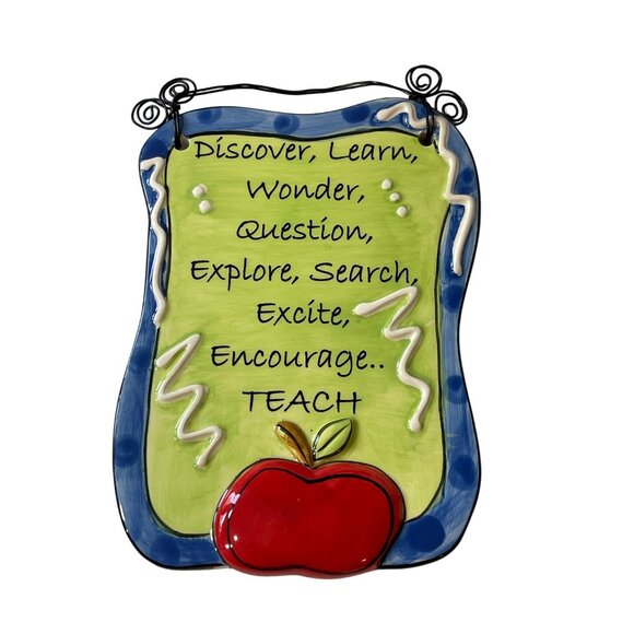 Tumbleweed Pottery Teacher Plaque Wall Hanging - Picture 1 of 3